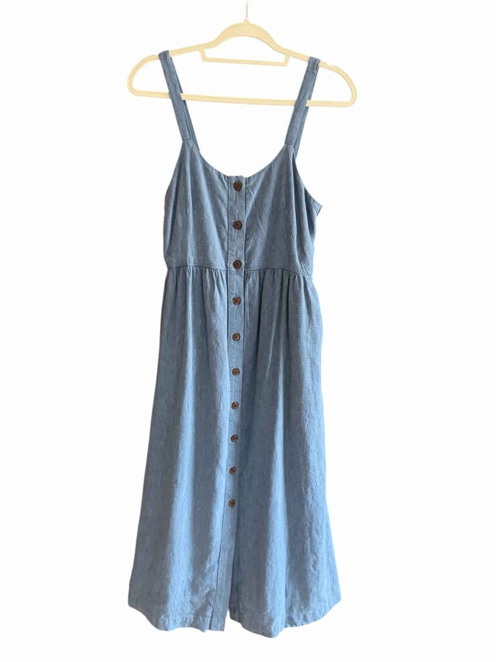 NWT PATAGONIA Garden Island Dress Still Blue Midi Denim Hemp XS - Picture 4 of 15